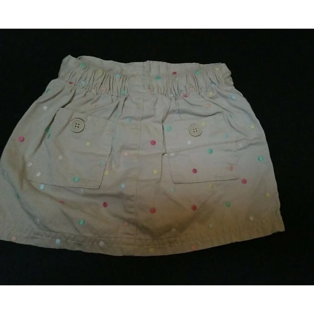 Girl's gap 12-18 month tan skirt with colored dots